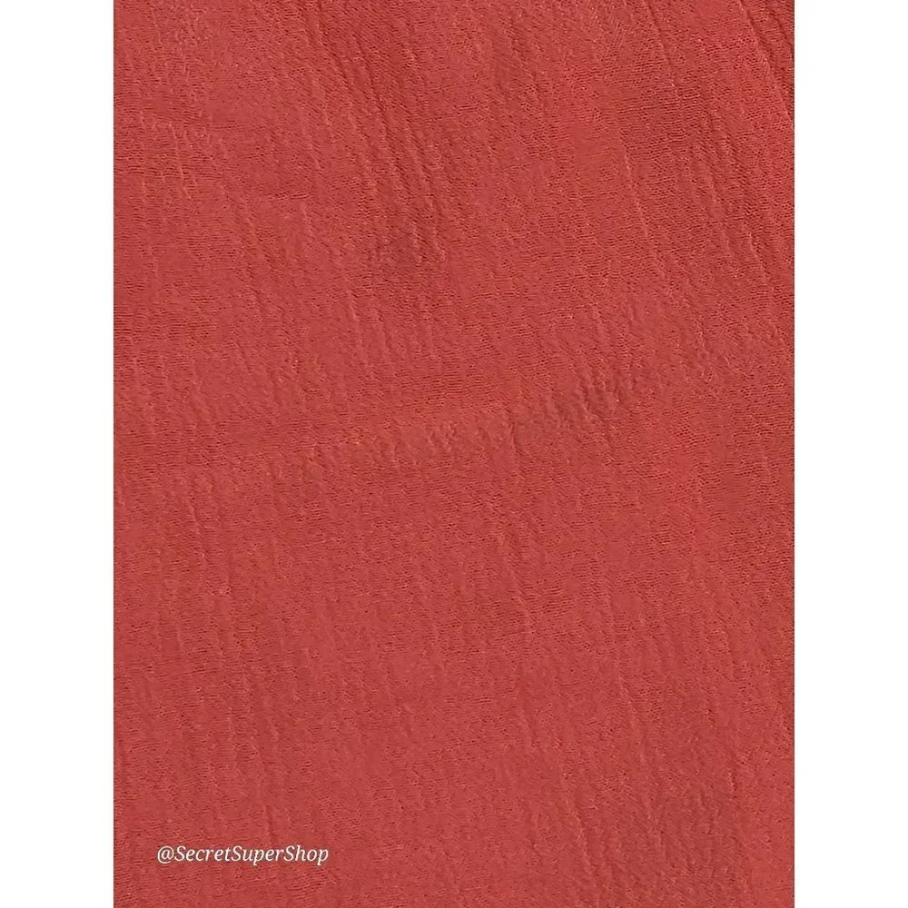 Susan Graver Womens Skirt XL Salmon Gauze Midi A Line Pull-On Elastic Waist - Picture 5 of 6